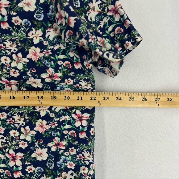 Denim & Flower Ricky Singh Slim Fit Button Down Shirt Men's XL Navy Floral - Picture 6 of 9